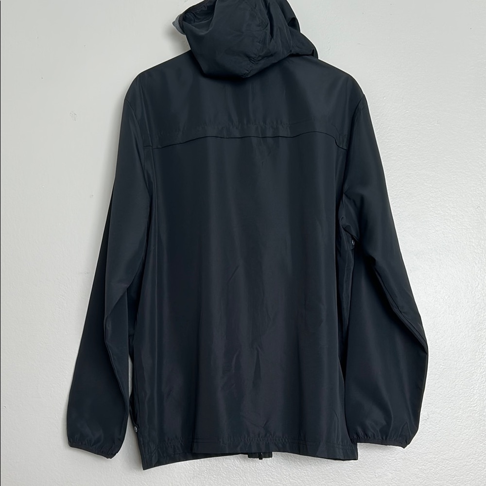 Athletic Works Black Windbreaker Jacket | Lightweight Hooded Zip-Up XL - Picture 3 of 8